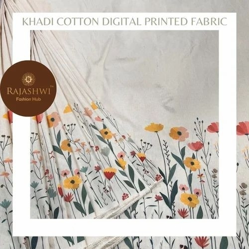 Khadi Cotton Digital Printed Fabric