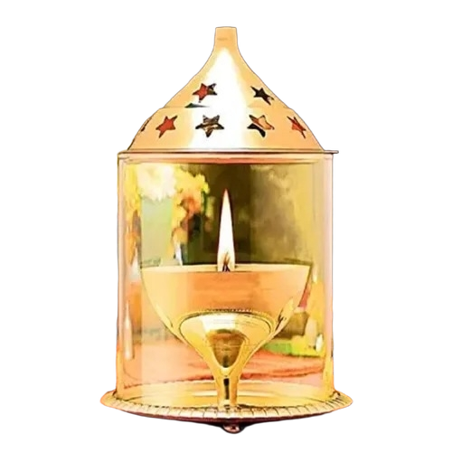 Brass Akhand Diya - Brass Various Sizes Golden | Durable Polished Finish