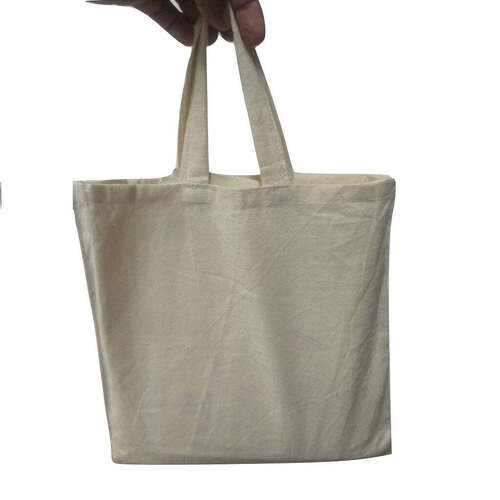 Cotton Carry Bag - Cotton Standard Size White | Durable Eco Friendly Handles