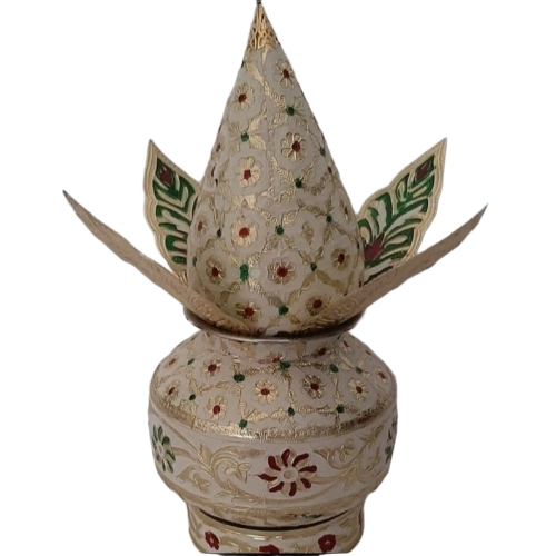 Stainless Steel Meenakari Kalash Set