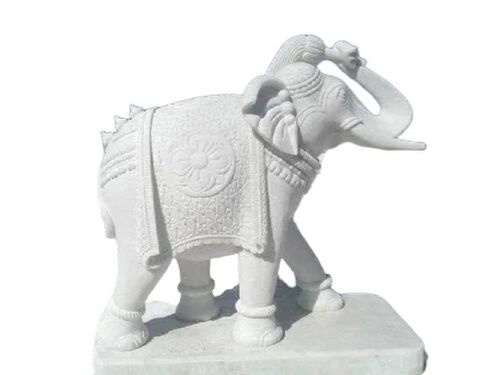 White Elephant Marble Statue