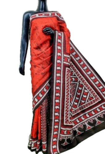 Banglore Silk Batik Kantha Saree - Design: Standard