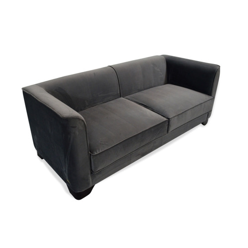Grey Suede Three Seater Sofa