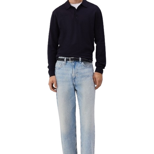 Men Plain Blue Jeans