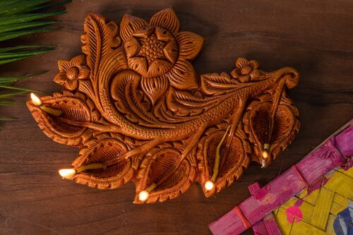 Karthika Deepam Diya Terracotta Standard Brown - Eco Friendly, For Worship