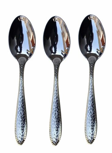 Stainless Steel Spoon Set - Stainless Steel, Standard Size, Silver | Durable, Rust-Proof, Stylish
