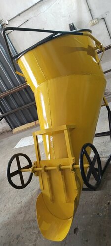 Cone Type Concrete Bucket - Steel, Yellow | Durable, Long Lasting, 1 Year Warranty