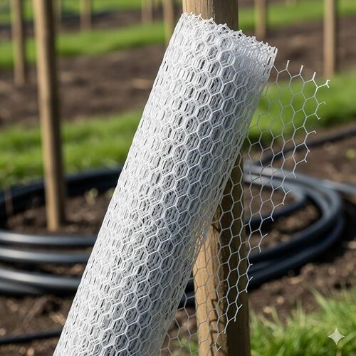 White Perimeter Fencing Net