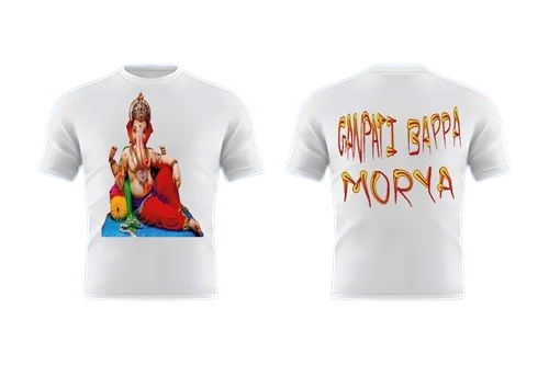 Ganesha Printed Mens Round Neck T- Shirt