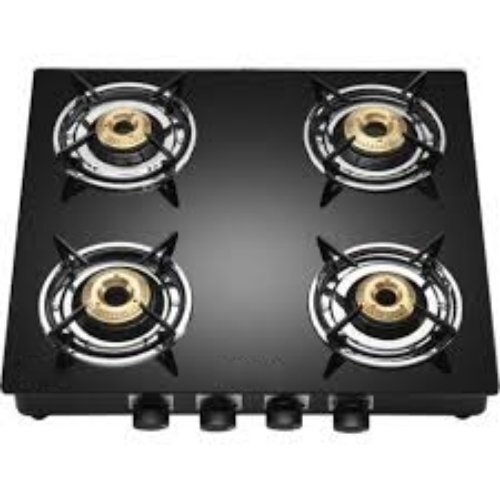 Black Four Burner Gas Stoves