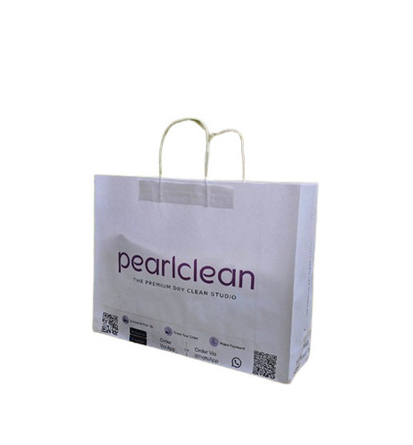 Custom Printed Eco-Friendly Paper Bags - Color: White