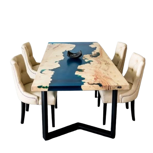 Epoxy Resin Dining Table Set