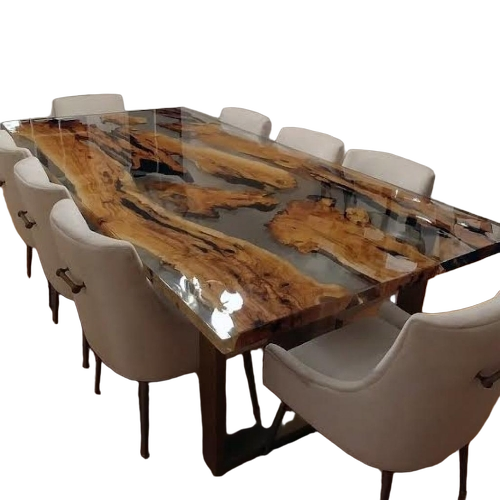 Epoxy Resin Modern Dining Table Set