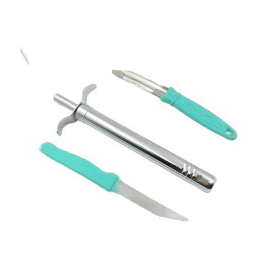 Gas Lighter Knife And Peeler Combo Set