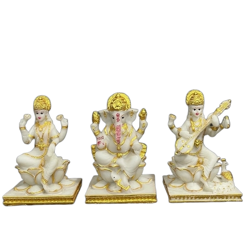 Lord Laxmi Ganesh Saraswati Statue