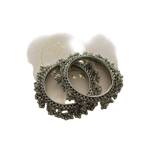Silver Plated Ghungroo Bangles