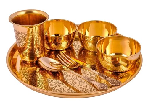 Brass Thali Set Dinner Set