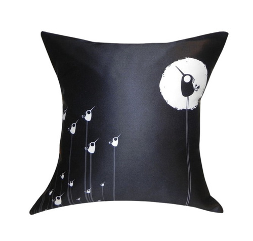 Satin Cushion Covers - Color: Red&Orange&White