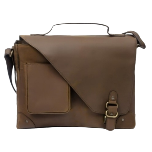 Vintage Style Leather Messenger Bag