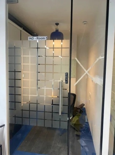 7 Feet Toughened Glass Single Door