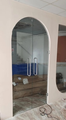 8 Feet Toughened Glass Double Door