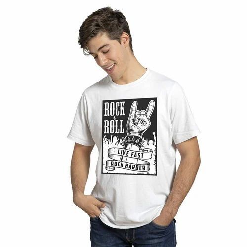 Men T Shirts - Color: White