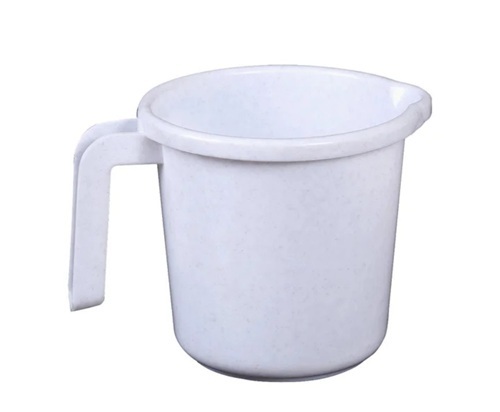 White Plastic Bath Mugs
