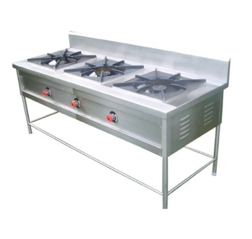 Ss Lpg 3 Burner Range