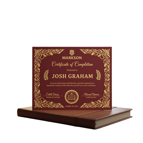 Gold Foil Certificated Printing Service