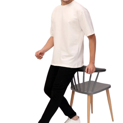 Mens Off White French Terry Oversized T Shirt