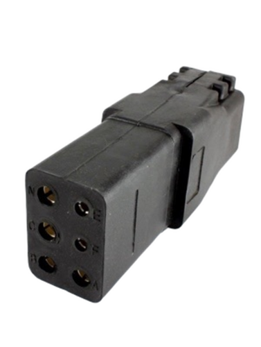 Ac 6 Pin Female Nato Socket - Application: Machinery