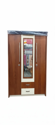 Metal Wardrobe Wooden Finish