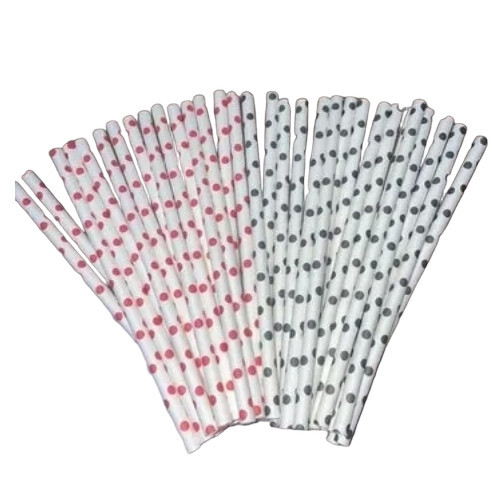 Dot Printed Paper Straws