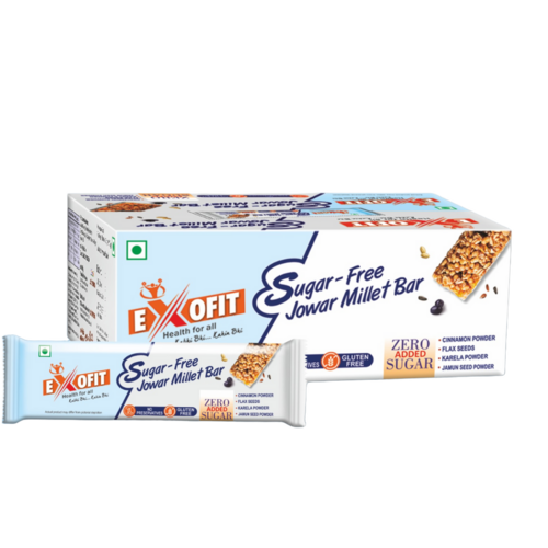 Exofit Sugar-Free Jowar Millet Cookies Bar (35X6 Bars) - Fat Content (%): 11.2 Percentage ( % )