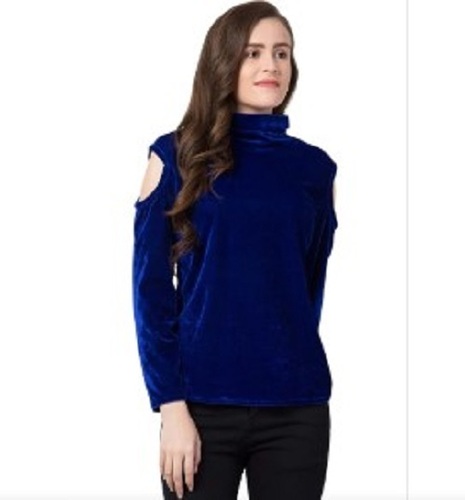 Velvet Full Sleeves Tops