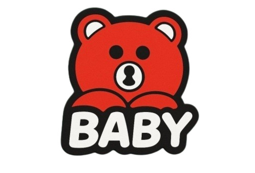 Teddy Silicone Rubber Sticker