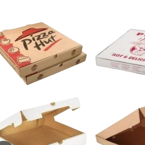 Pizza Packaging Box - Paper Material, Customized Size, Brown Color | Moisture Proof, Eco-Friendly, Fine Finish, Square Shape