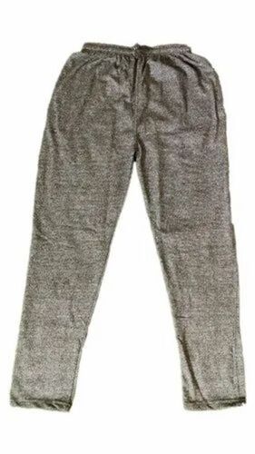 Mens Grey Plain Cotton Lower