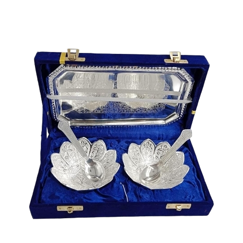Piepot German Silver Lotus Bowl Set