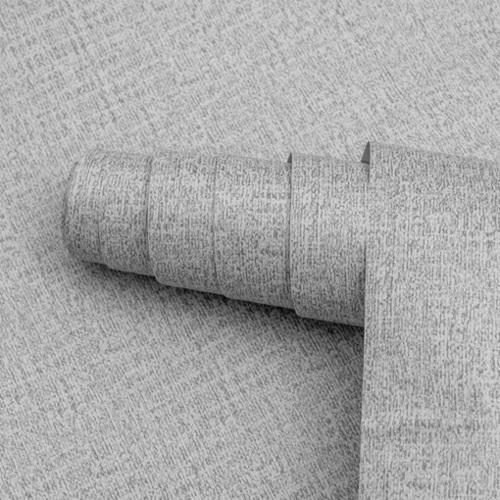 Bedroom Wallpaper - PVC Material, Standard Size, Gray Color | Waterproof, Easy to Install, Plain Pattern, Modern Style