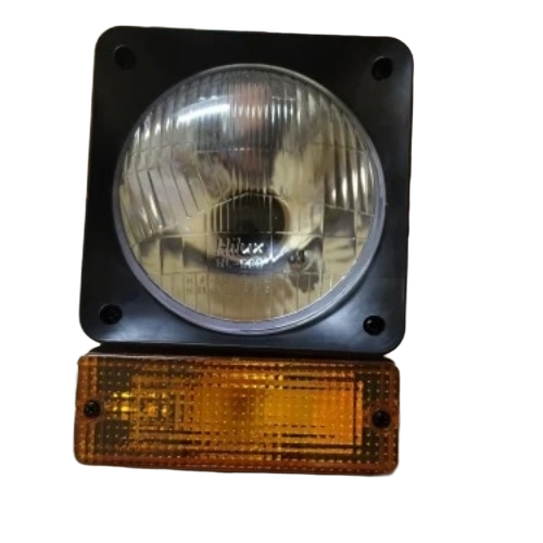 Head Light Assy 3dx - Plastic Body, Black, LED Right Type | Tata Car, Heavy Duty White Lighting