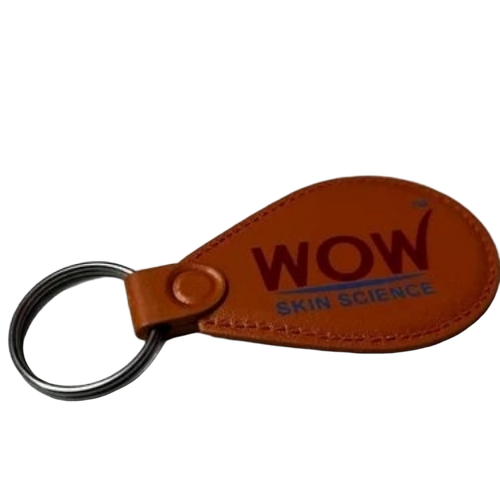 Brown Promotional Leather Keychain