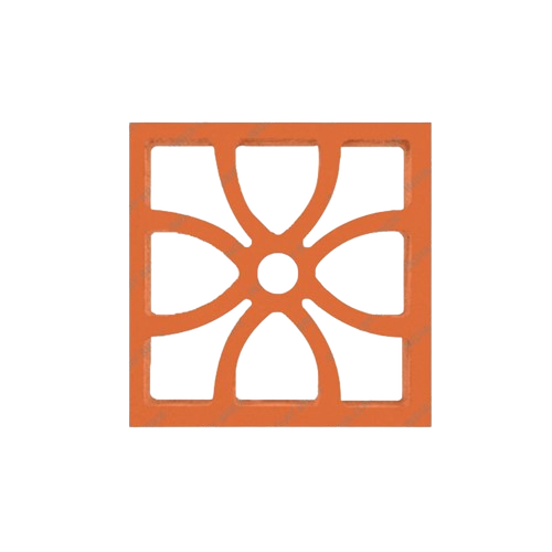 Clay Jali Brick - Color: Red