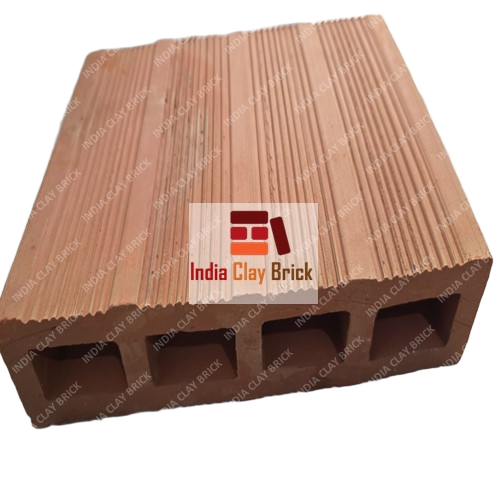 Terrace Heat Insulating Hollow Terracotta Floor Tile - Color: Reds / Pinks