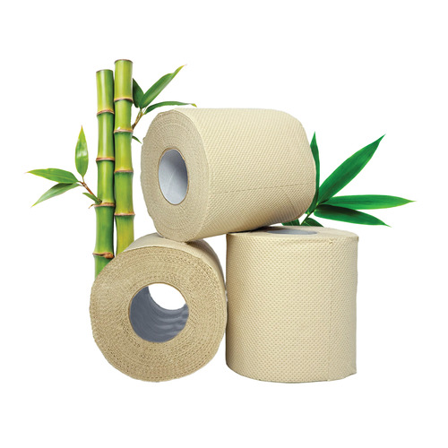 Imeco Bamboo Toilet Tissue Roll 3 Ply 220 Pulls Soft And Biodegradable Pack Of 3 - Color: Beige