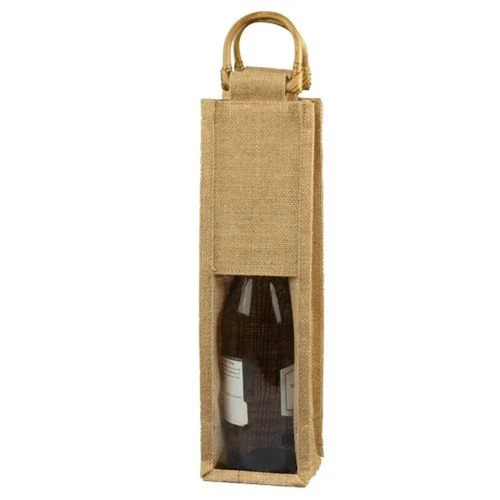Jute Bottle Bags - Color: Brown