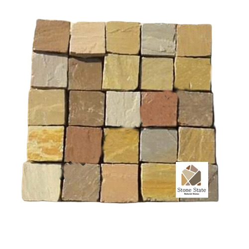 Autumn Brown Sandstone Cobbles - Sandstone Form: Cubes