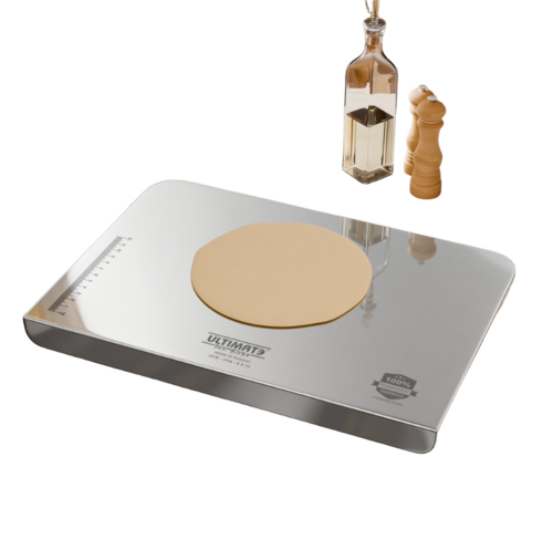 Stainless Steel Chopping Board Counter Top 1 Mm (12X14 Inch) - Color: Silver