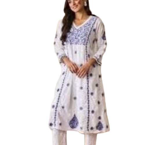 White Printed Kurti