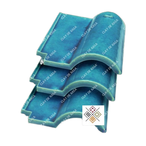 Blue Ceramic Roof Tile - Features: Durable